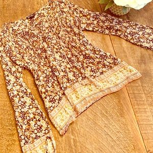 Lucky Long Sleeve Boho Blouse